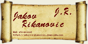 Jakov Rikanović vizit kartica